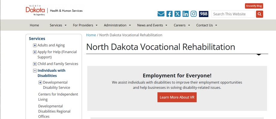 ND Division of Vocational Rehabilitation
